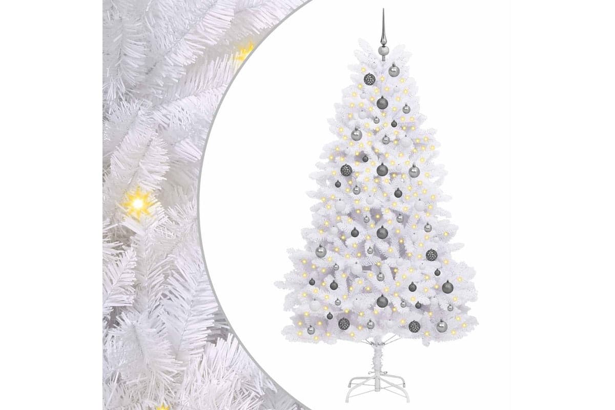 Vidaxl Artificial Christmas Tree 210 Cm Pvc And Steel White