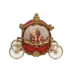 Christmas Carriage Snow Globe 26cm
