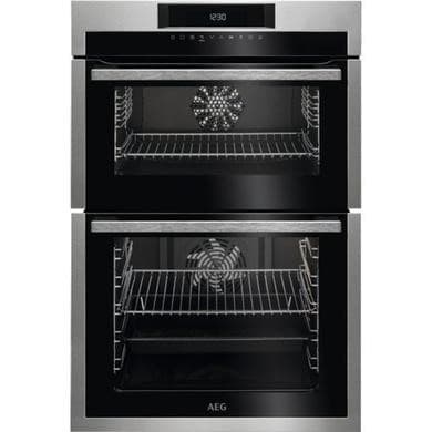 Refurbished AEG 6000 Series DCE731110M Built-In Electric Double Oven - Stainless Steel