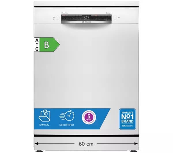 BOSCH Series 4 SMS4EKW06G Full-size WiFi-enabled Dishwasher - White