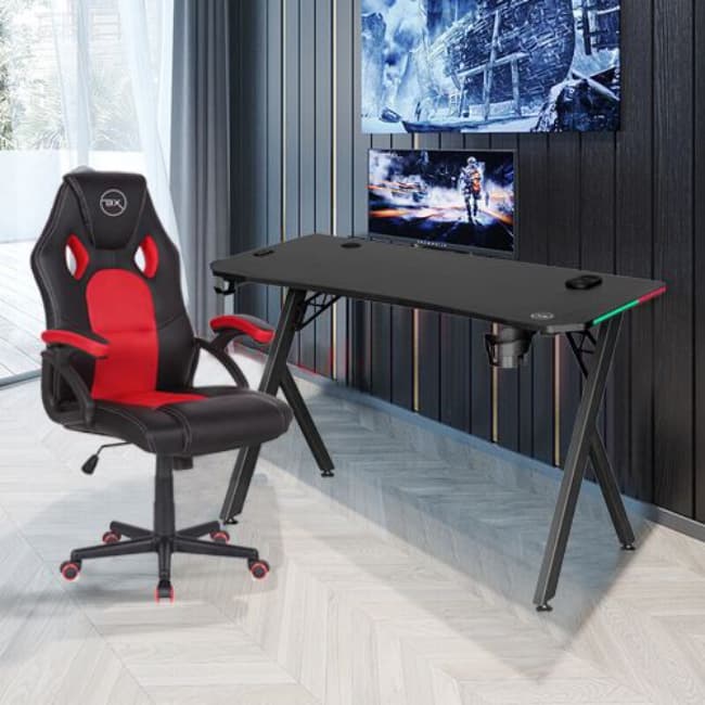 BX Gaming Desk with Integrated RGB lights | TEKGDV04