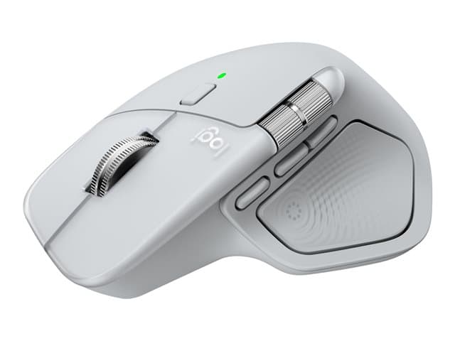 LOGITECH - MX Master 4 for Mac - Mouse - 8 buttons - wireless - Bluetooth, 2.4 GHz - USB wireless receiver - white silver