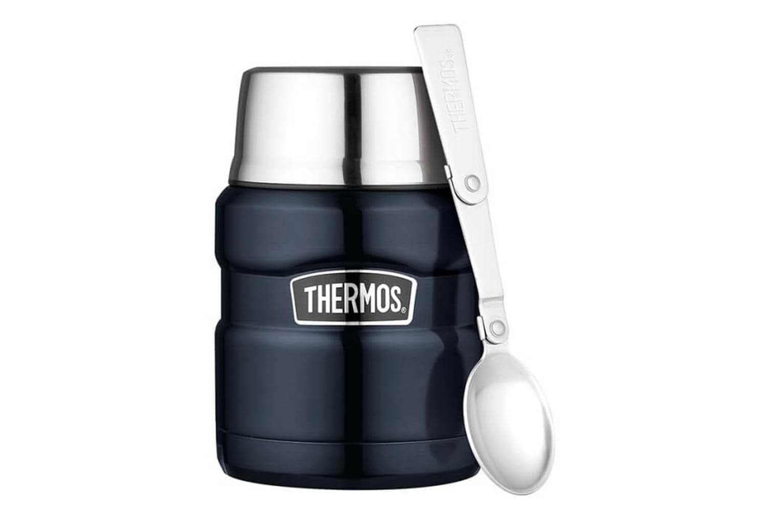 Thermos 470ml Stainless King Food Flask with Spoon | Midnight Blue