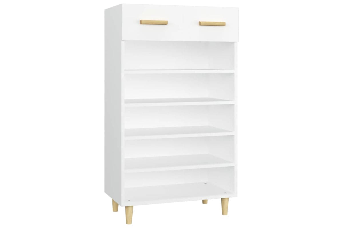 vidaXL 812780 Shoe Cabinet White 60x35x105cm Engineered Wood