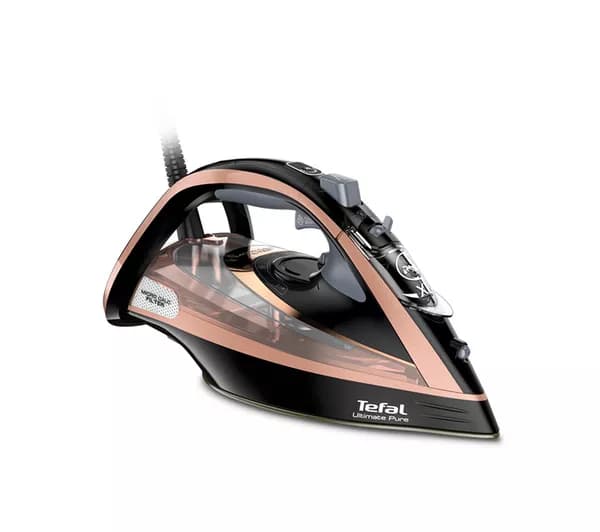 TEFAL Ultimate Pure FV9845 Steam Iron - Black & Rose Gold