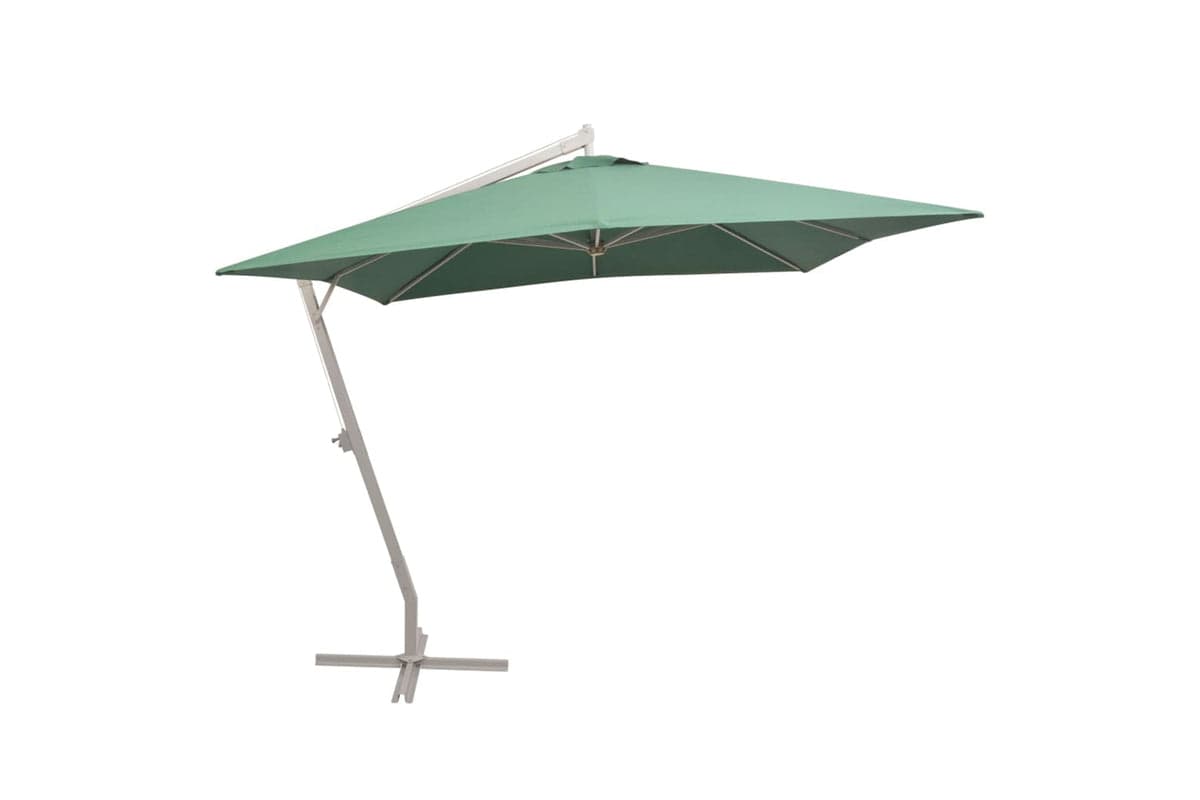 vidaXL 42973 Hanging Parasol 300x300cm Green Aluminium Pole