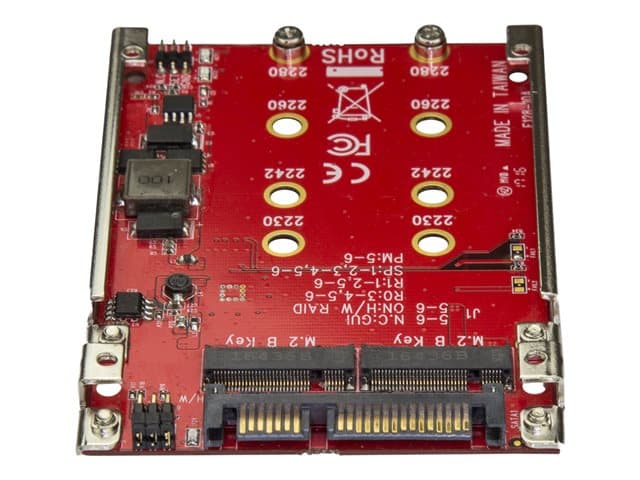 STARTECH.COM - Startech M.2 to SATA Adapter - Dual Slot - for 2.5in Drive Bay - RAID - M.2 SSD - M.2 Adapter - M.2 SSD Adapter (S322M225R) - storage controller (RAID) - M.2 Card - SATA 6Gb/s