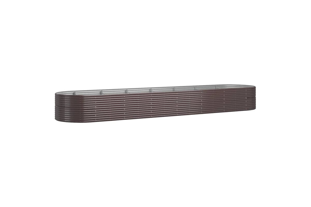 vidaXL 319120 Garden Raised Bed Powder-coated Steel 584x140x68cm Brown