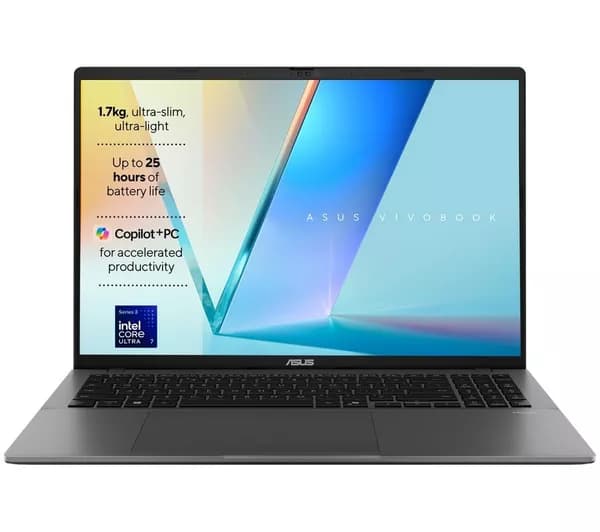 ASUS Vivobook S16 OLED S3607AA 16" Laptop - Intel® Core™ Ultra 7, 512 GB SSD, Grey