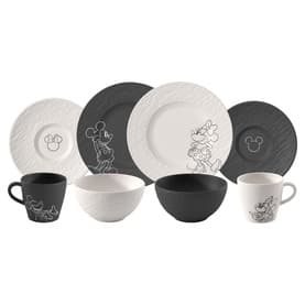Manufacture Rock Blanc Mickey Mouse 8-Piece Breakfast Set