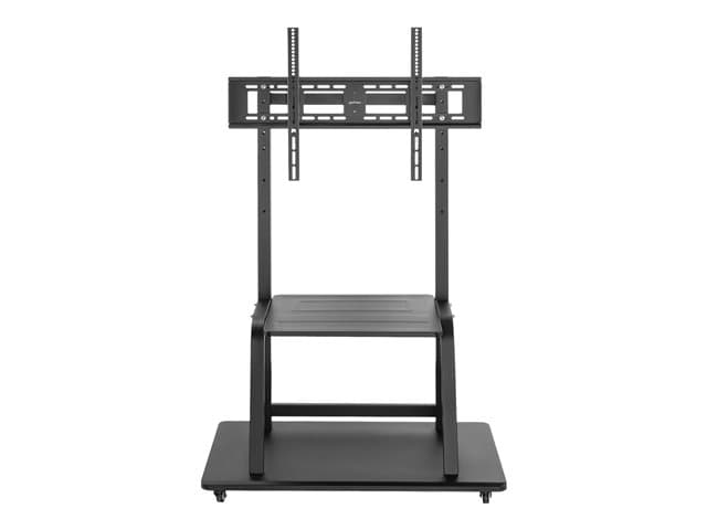 Manhattan TV & Monitor Mount, Trolley Stand, 1 screen, Screen Sizes: 37-100", Black, VESA 200x200 to 800x600mm, Max 150kg, Shelf and Base for Laptop o
