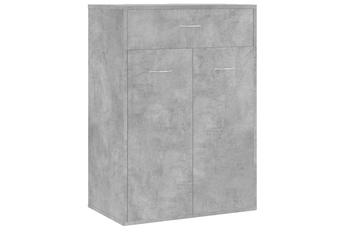 vidaXL 801075 Shoe Cabinet Concrete Grey 60x35x84cm Engineered Wood