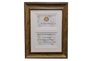 Timeless Duet Oak 10x14" Photo Frame | Twin