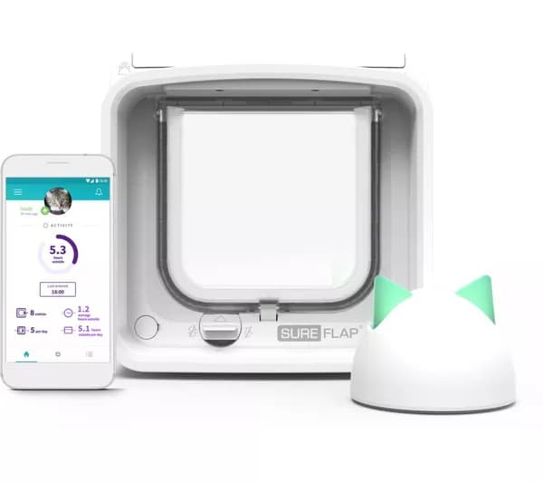 SUREFLAP Microchip Cat Flap Connect & Hub Bundle - White
