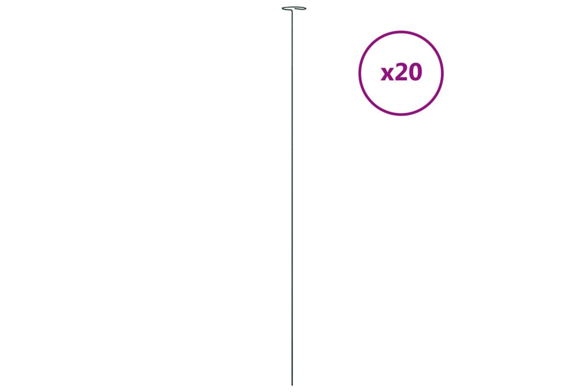 vidaXL 319365 Garden Plant Stakes 20 Pcs Black 91cm Steel