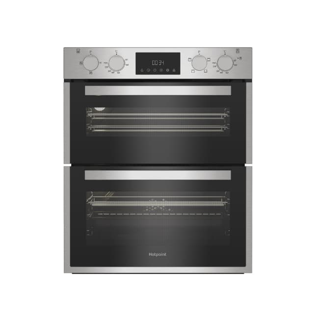 Hotpoint Built-In Double Oven - Silver and Black | DUH10DIX