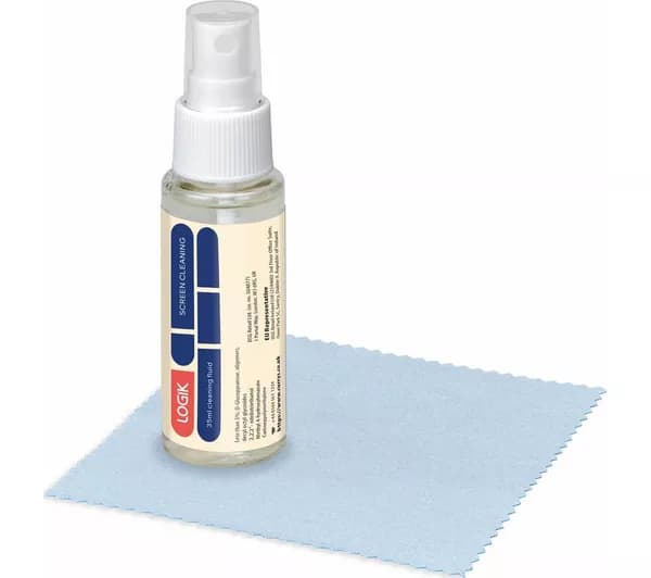 LOGIK LSC35ML20 Screen Cleaning Fluid & Cloth - 35 ml
