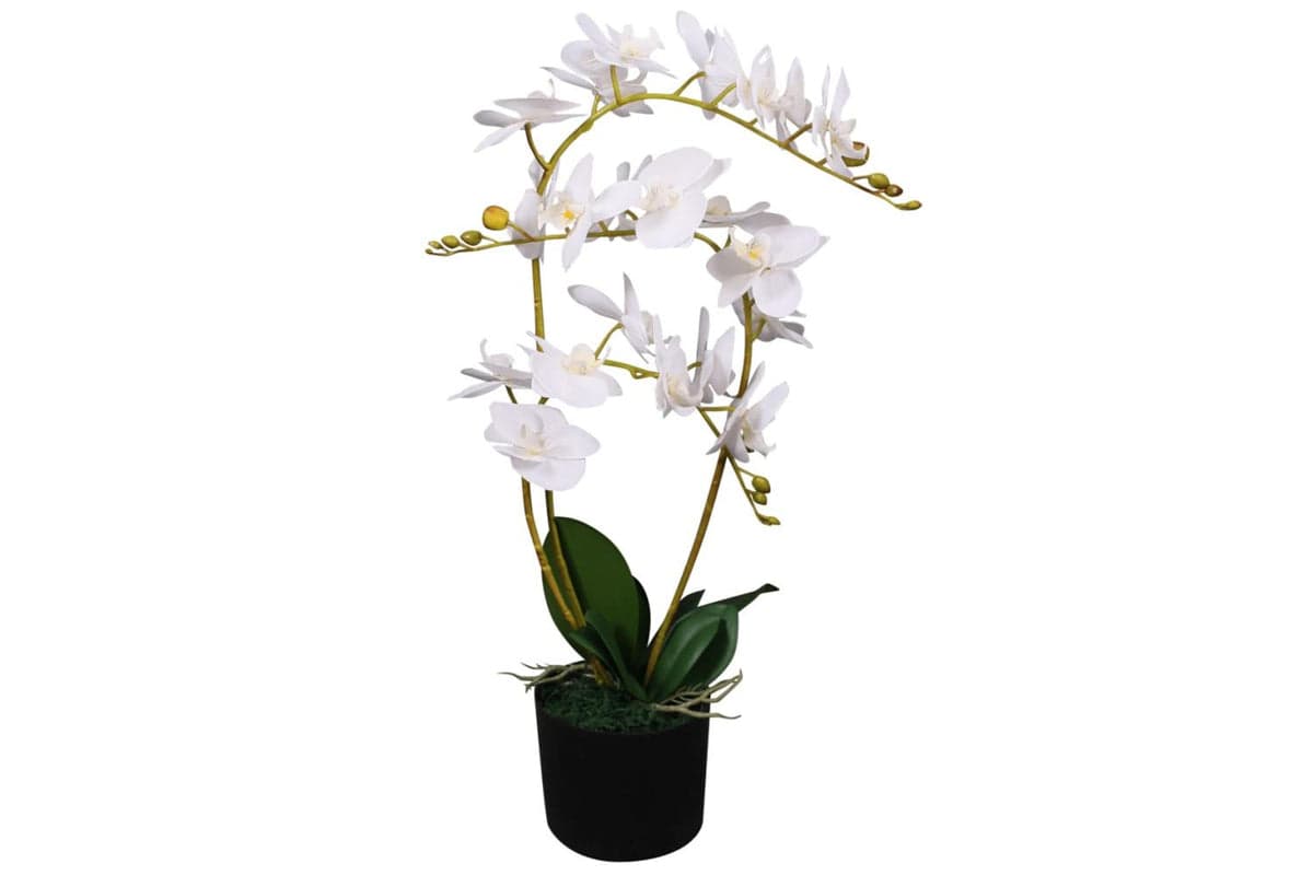 Artificial Orchid Plant With Pot 65 Cm White