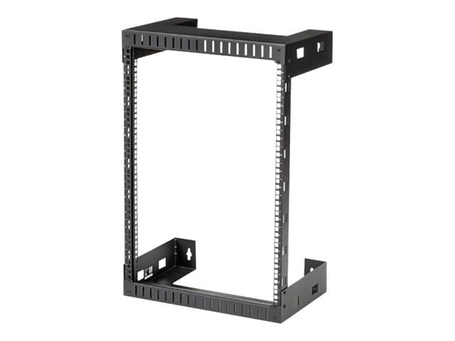 STARTECH.COM - Startech 15U 19" Wall Mount Network Rack - 12" Deep 2 Post Open Frame Server Room Rack for Data/AV/IT/Computer Equipment/Patch Panel with Cage Nuts & Screws 200lb Capacity, Black (RK15WALLO) - Rack - wall mountable - black - 15U - 12"
