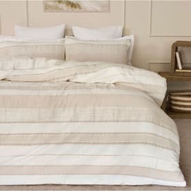 Rahil Striped Duvet Set Natural