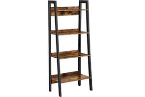 Vasagle Ladder Shelves | 4 Shelves | Rustic Brown/Black