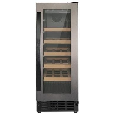 Refurbished electriQ eiQ30WINEPREM Freestanding 18 Bottle Single Zone Under Counter Wine Cooler Premium Dark Stainless Steel