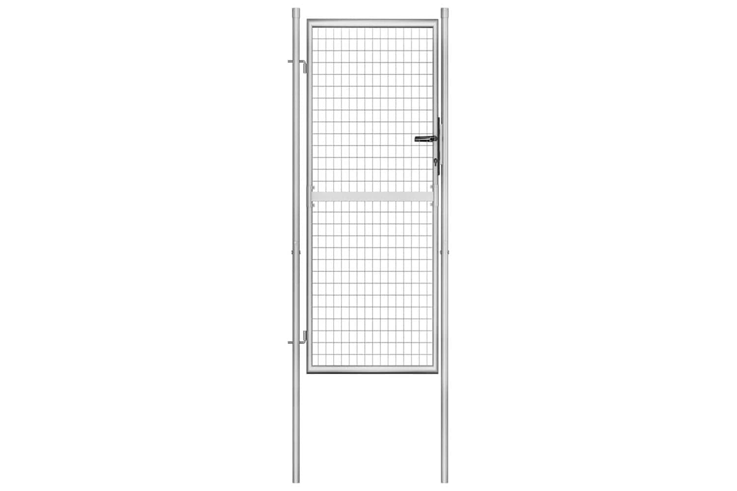 vidaXL 144760 Garden Gate Galvanised Steel 105x250cm Silver