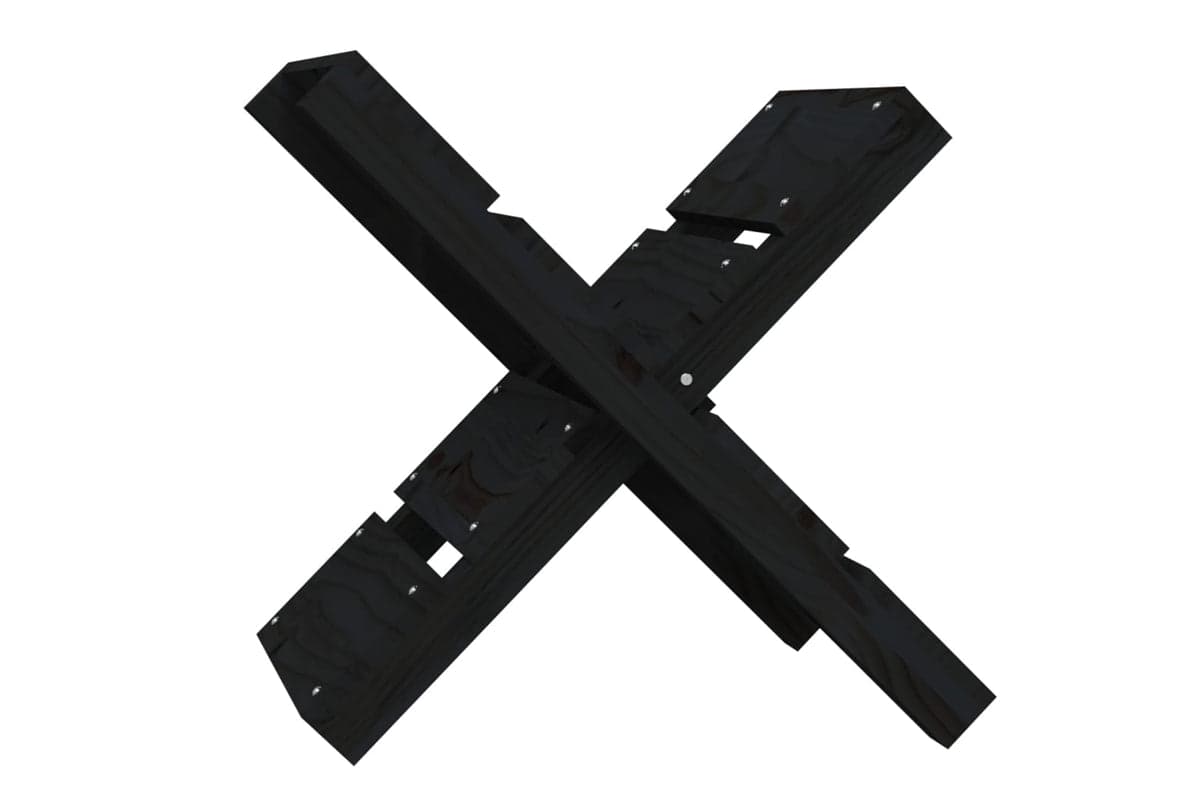 vidaXL 822451 Log Holder Black 47x39.5x48cm Solid Wood Pine