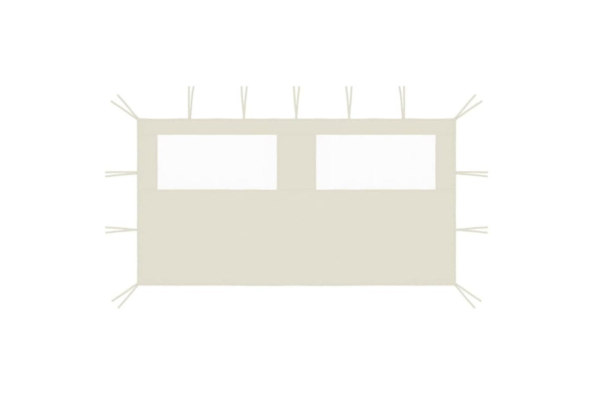 Vidaxl 3070421 Gazebo Sidewall With Windows 4x2 M Cream