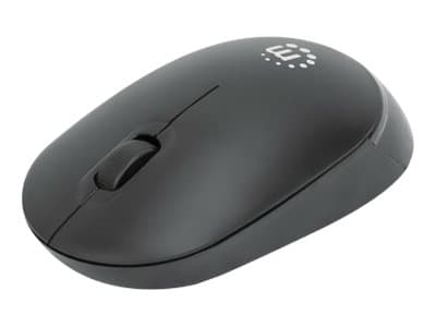 MANHATTAN - Performance III Wireless Mouse, Black, 1000dpi, 2.4Ghz (up to 10m), USB, Optical, Ambidextrous, Three Button with Scroll Wheel, USB nano receiver, AA battery (not included), Low friction base, Three Year Warranty,