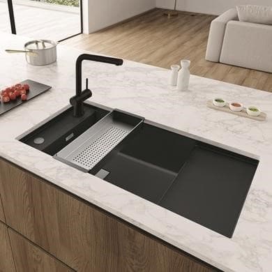 Franke Fresno 111 Single Bowl Undermount Black Fragranite Kitchen Sink