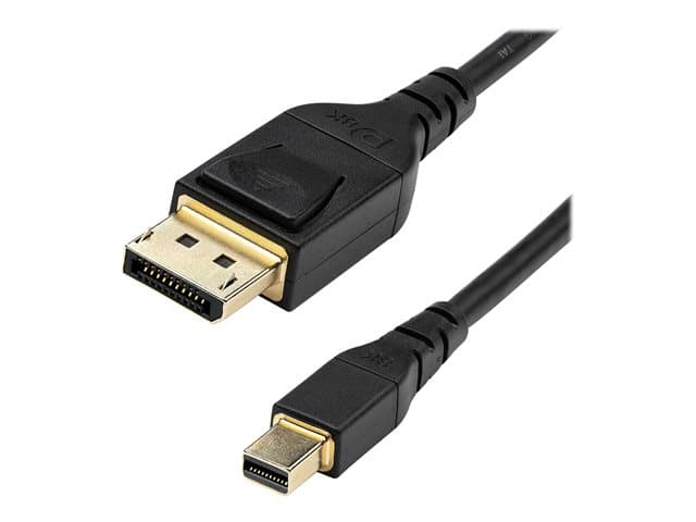 STARTECH.COM - StarTech 6ft (2m) VESA Certified Mini DisplayPort to DisplayPort 1.4 Cable, 8K 60Hz HBR3 HDR, Super UHD mDP to DP 1.4 Cord, Slim (34 AWG) Ultra HD 4K 120Hz, Monitor/Video Cable - mDP to DP Cable (DP14MDPMM2MB) - DisplayPort
