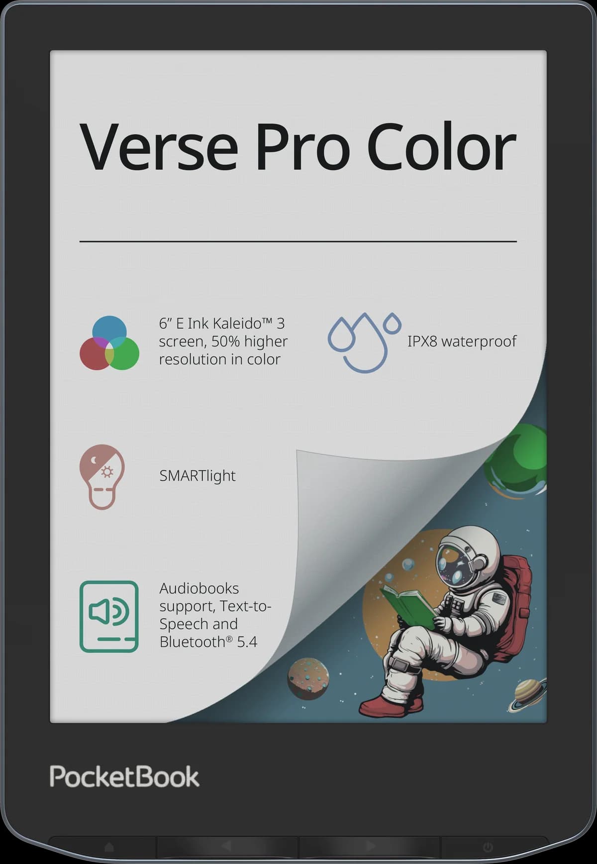 PocketBook Verse Pro Color - 6" E Ink Kaleido 3 Colour E-Reader | 253-PB634K3-1-WW