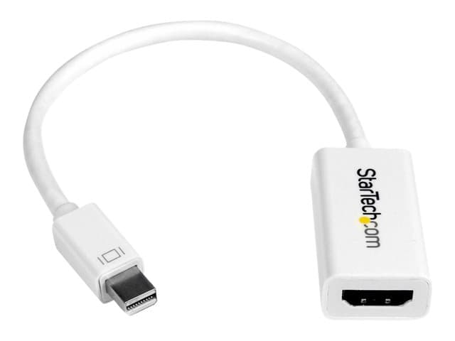 STARTECH.COM - Startech Mini DisplayPort to HDMI 4K Audio / Video Converter - mDP 1.2 to HDMI Active Adapter for MacBook Pro/Air - 4K @ 30Hz - White (MDP2HD4KSW) - adapter - Mini DisplayPort / HDMI - 15 cm