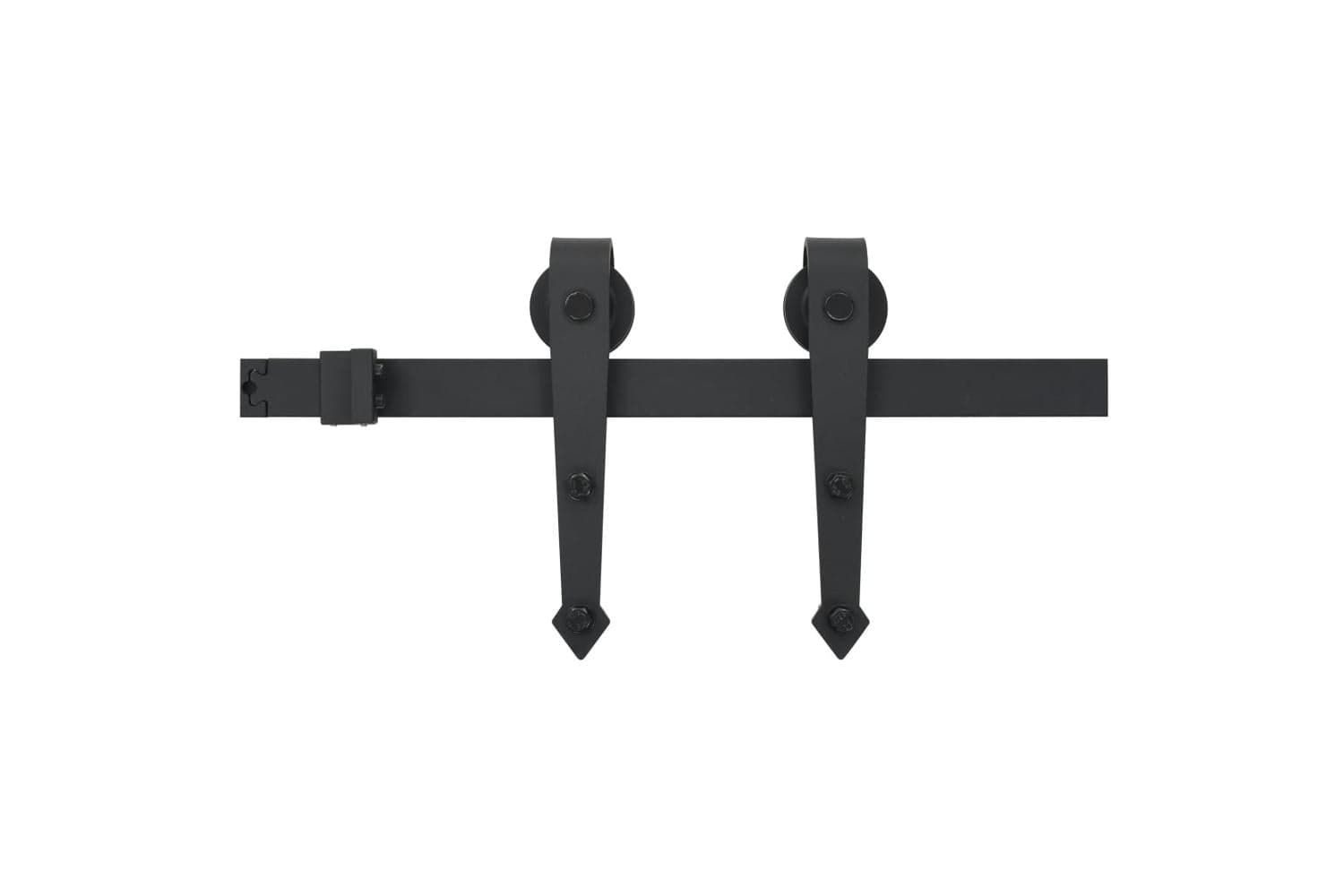 vidaXL 142827 Sliding Door Hardware Kit 183cm Steel Black