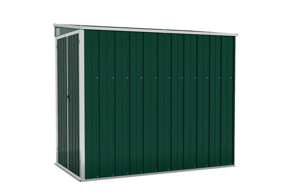 vidaXL 316221 Wall-mounted Garden Shed Green 118x194x178cm Galvanised Steel