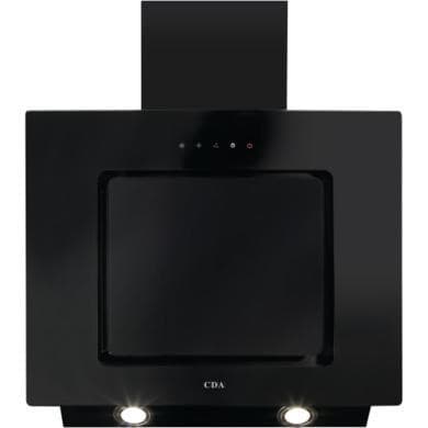 CDA 60cm Angled Chimney Cooker Hood - Black