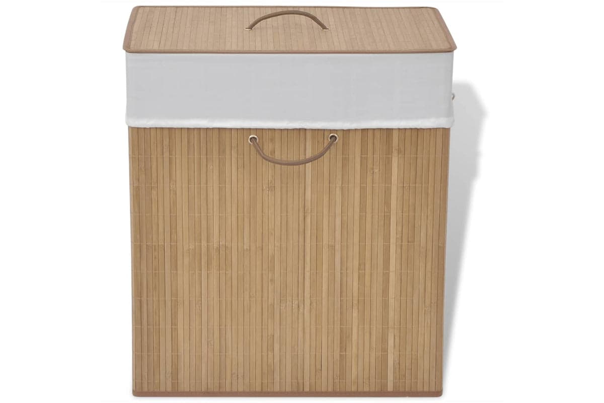 Vidaxl 245581 Bamboo Laundry Bin Rectangular Natural