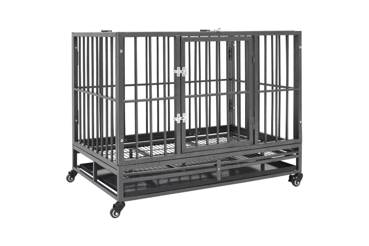 vidaXL 171492 Dog Cage With Wheels Steel 102x72x85cm