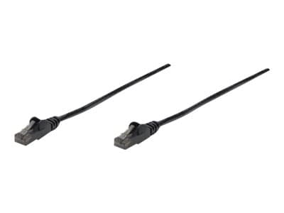 INTELLINET - Network Patch Cable, Cat6, 5m, Black, CCA, U/UTP, PVC, RJ45, Gold Plated Contacts, Snagless, Booted, Lifetime Warranty, Polybag - patch cable - black