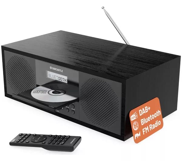 OAKCASTLE DAB500 Bluetooth All-in-One DAB+ CD Player - Black