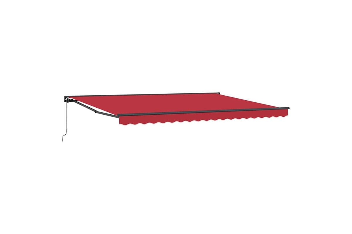 Vidaxl Retractable Awning Manual Red 450x300 Cm Fabric