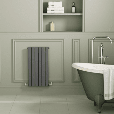 Riace Anthracite Horizontal Flat Designer Radiator