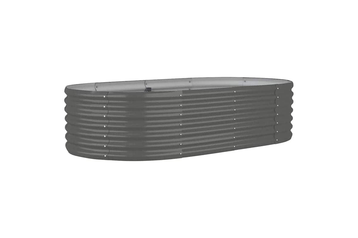 vidaXL 318914 Garden Raised Bed Powder-coated Steel 152x80x36cm Grey