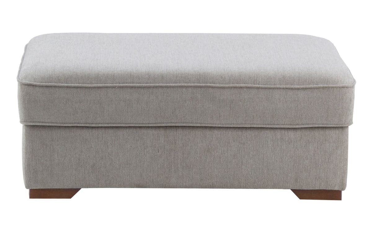 Emma Footstool | Fabric | Silver