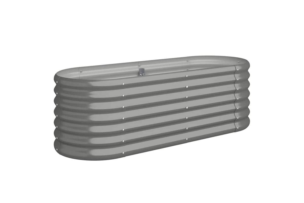 vidaXL 318864 Garden Raised Bed Powder-coated Steel 114x40x36cm Grey