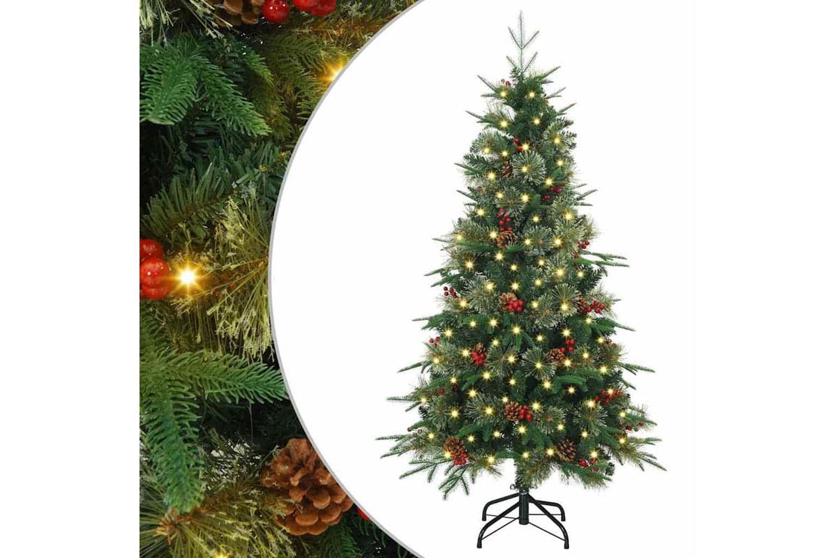 Vidaxl Artificial Hinged Christmas Tree Green 120 Cm Pe And Pvc