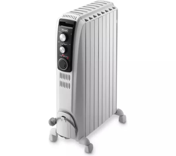 DELONGHI Dragon 4 TRD40802T Portable Oil-Filled Radiator - White & Grey