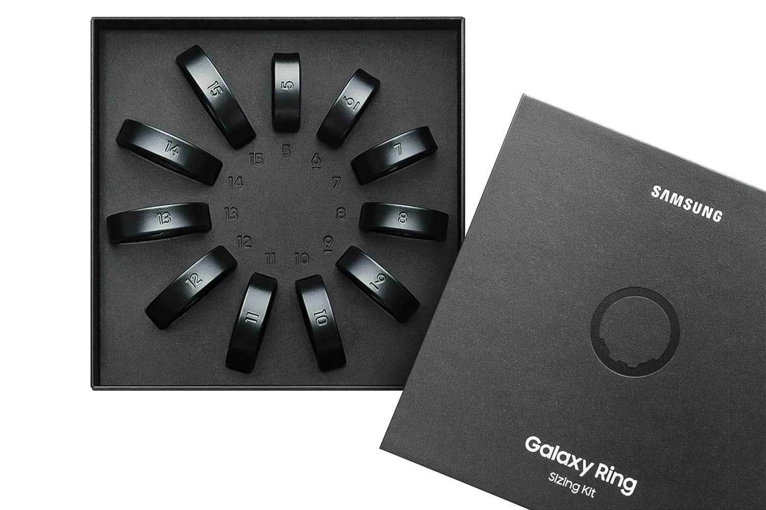 Samsung Galaxy Ring Sizing Kit | Size 5 to 15 | Titanium Black