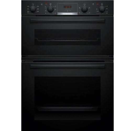 BOSCH            SERIES 4 34/71LITRE BUILT IN DOUBLE OVEN - BLACK